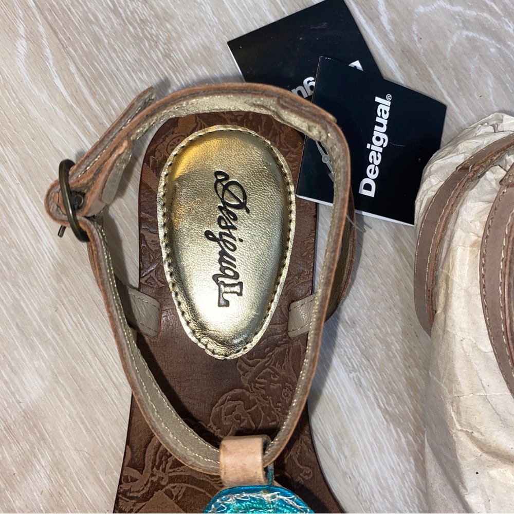Desigual Embroidered Multi Color Sandals - Picture 5 of 8